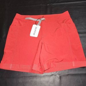 NWT Zyia Active Womens Red Not Just A Trail Athletic Shorts XL New